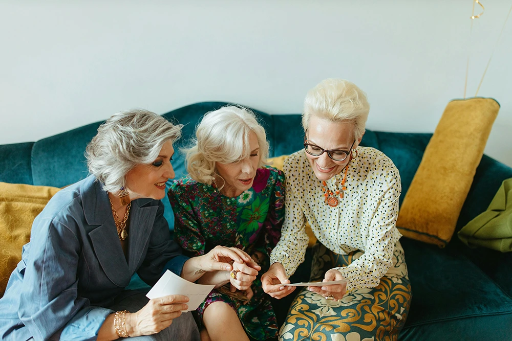 old women girl talk photo